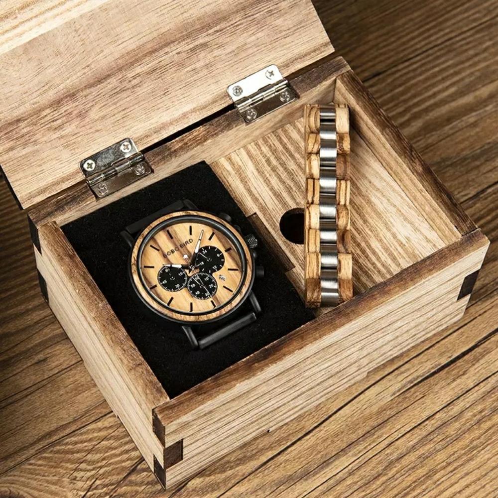 Wooden watches and bracelets